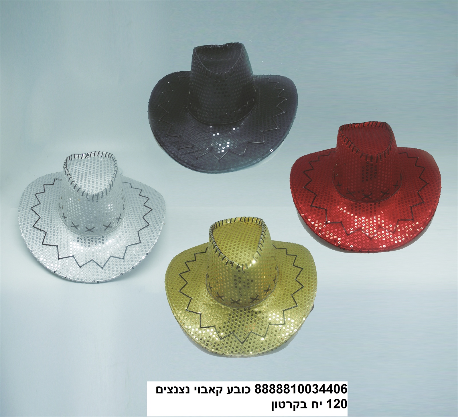 כובע קאובוי נצנצים (120)