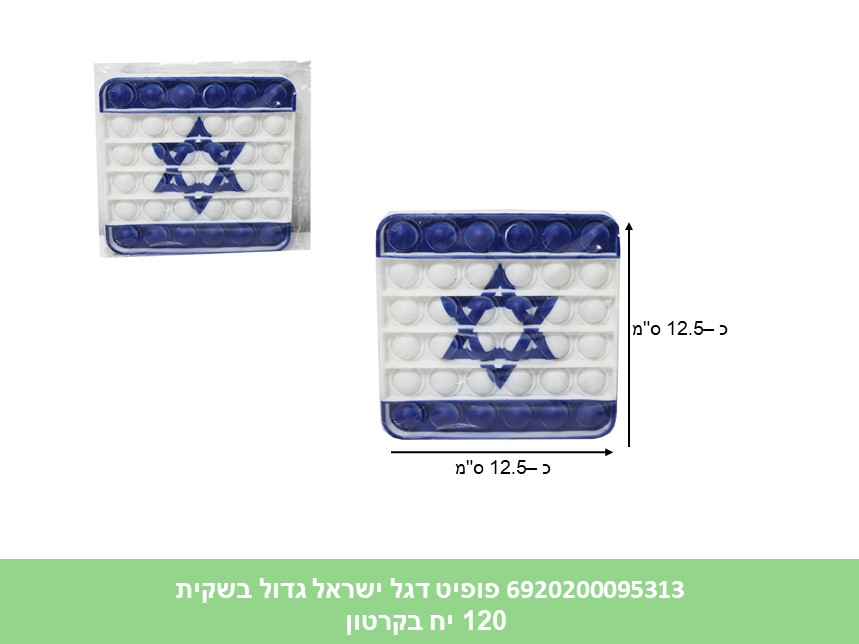 159.פופיט דגל ישראל גדול בשקית (120)
