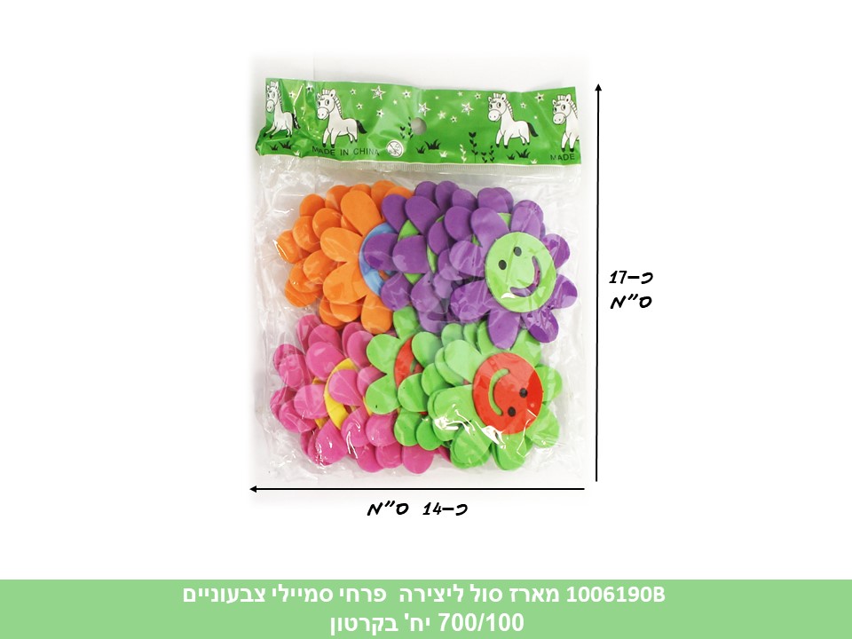 מארז סול ליצירה פרחי סמיילי צבעונייים (700/100) (ללא ברקוד)