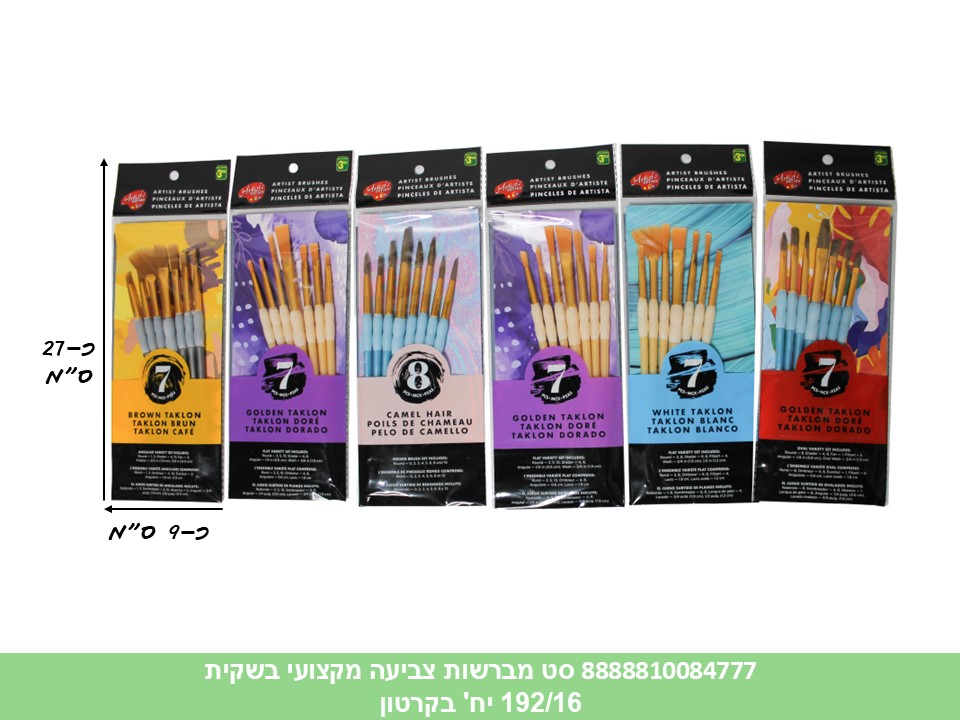 סט מברשות צביעה מקצועי בשקית (667888291632) (192/16) (ART)