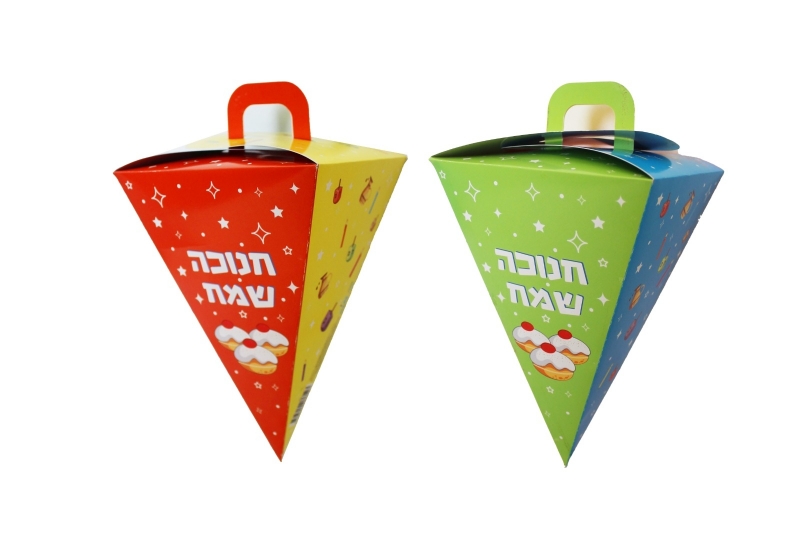 מארז 8 יחידות אריזת סביבון (SHAY POP ART) - חנוכה שמח שמח למילוי 15*23 ס"מ (63) 