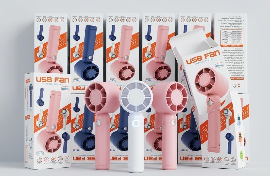 מאוורר נטען USB בקופסא חדש3253/144