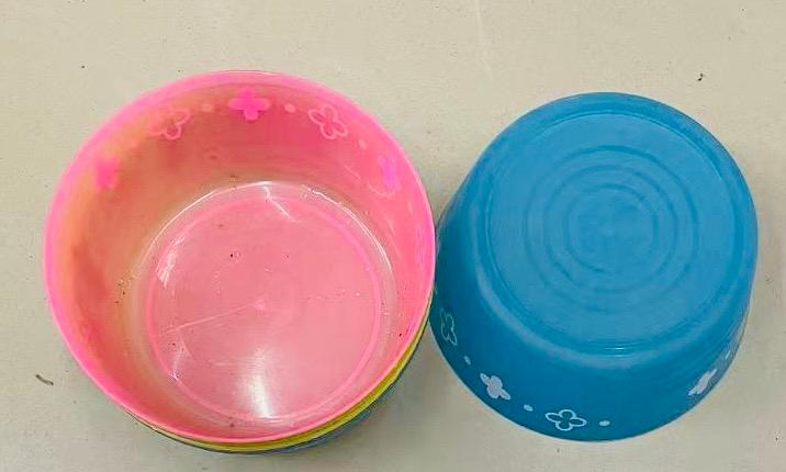 *לבית קערית פלסטיק לילדים צבעים3302/396