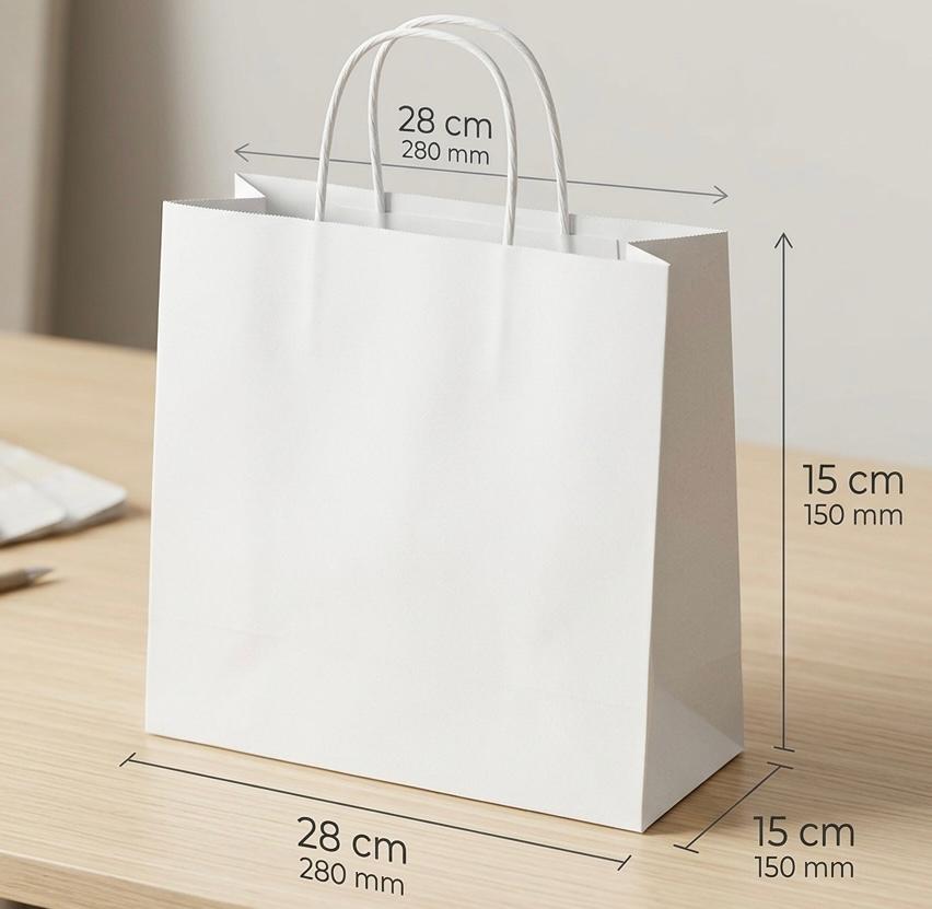 !!!שקיות צבע לבן (28*28) גדולה3334/680/1-20