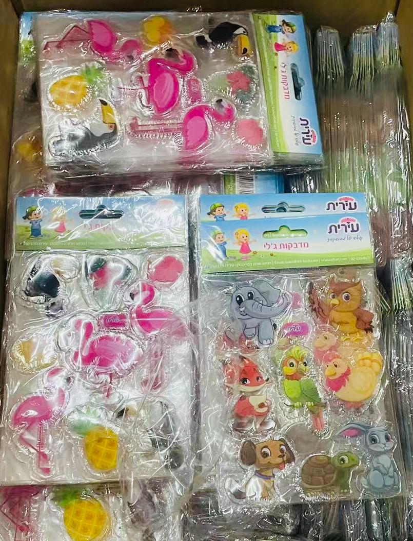 מדבקות ג'ל ממותג עברית3234/600/1-10