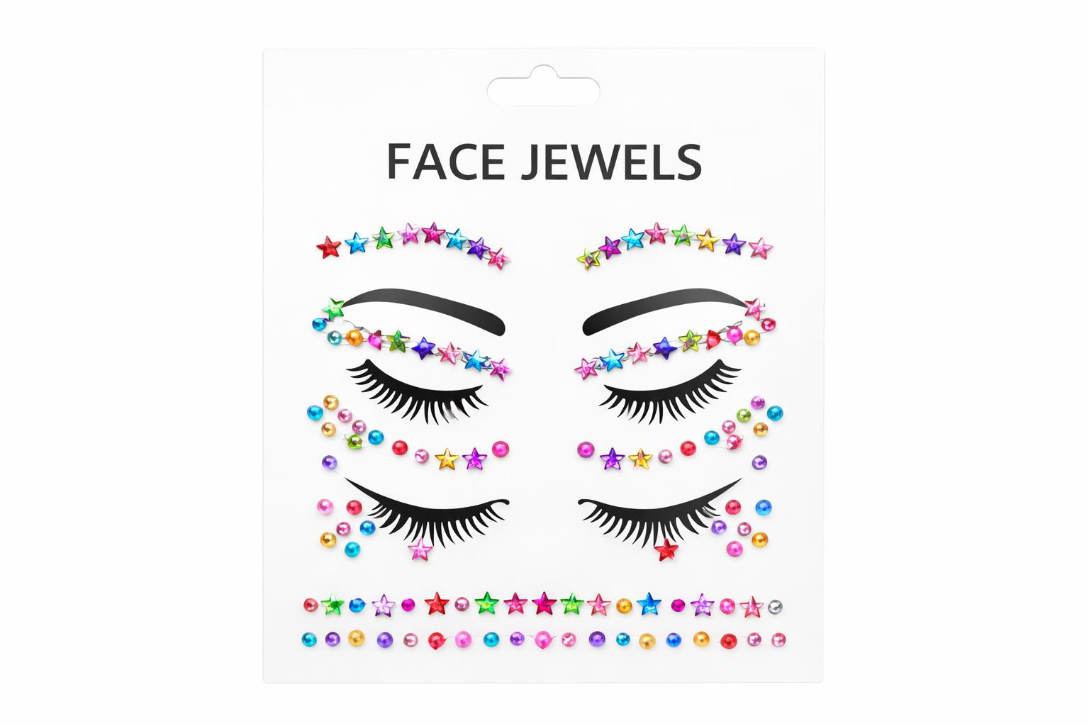 מדבקות לפנים חדש7887A/1-12