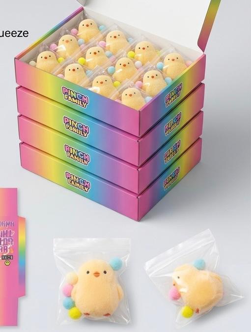 סקוויזי מושי פרווה אפרוחים פיויסי חדש3203/384/1-16