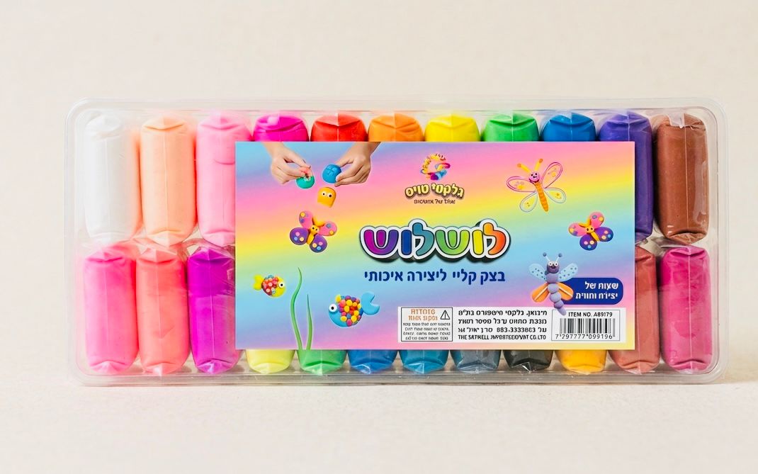 בצק לושלוש 24צבעים חדש9179/90