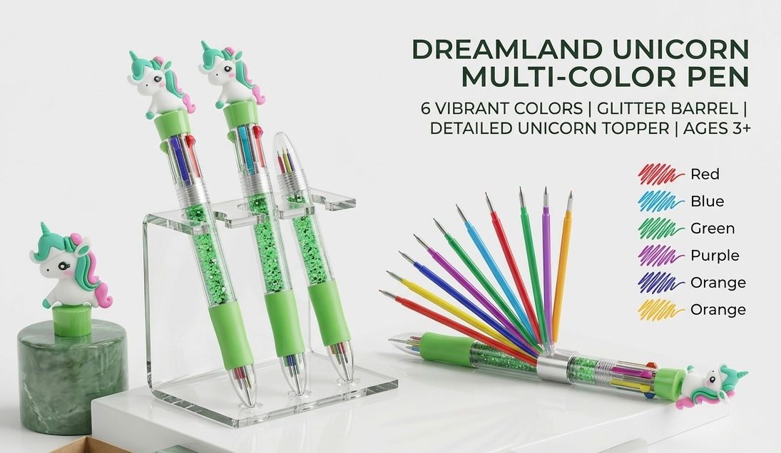 !!!עטים נצנצים חד קרן צבעים חדש3344/1500/1-50