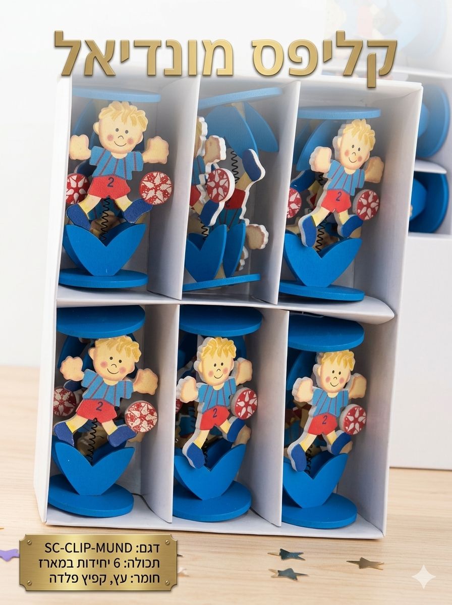 !!!ככ- קליפס עץ מונדיאל כדורגלן חדש3323/480/1-12