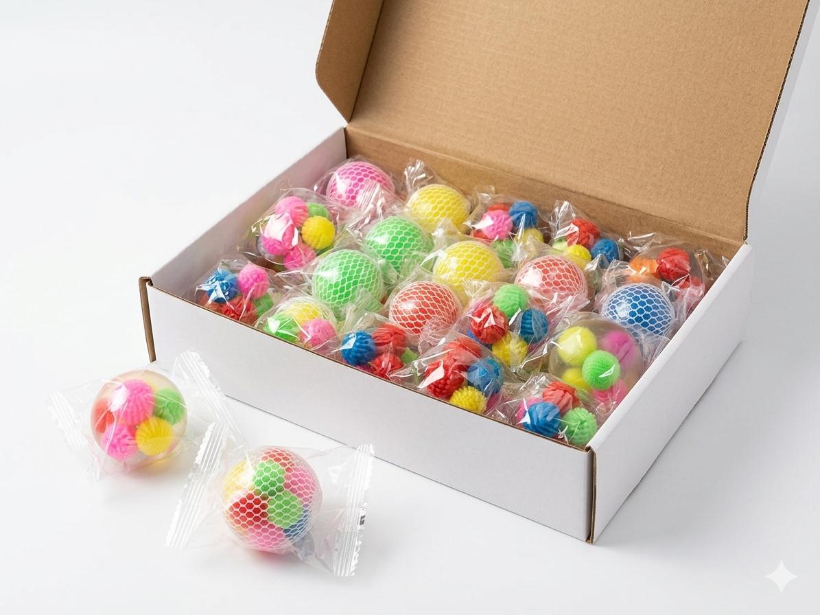 סקוויזי אורביז/ענבים כדור שקוף+צבעים3113/576/1-24