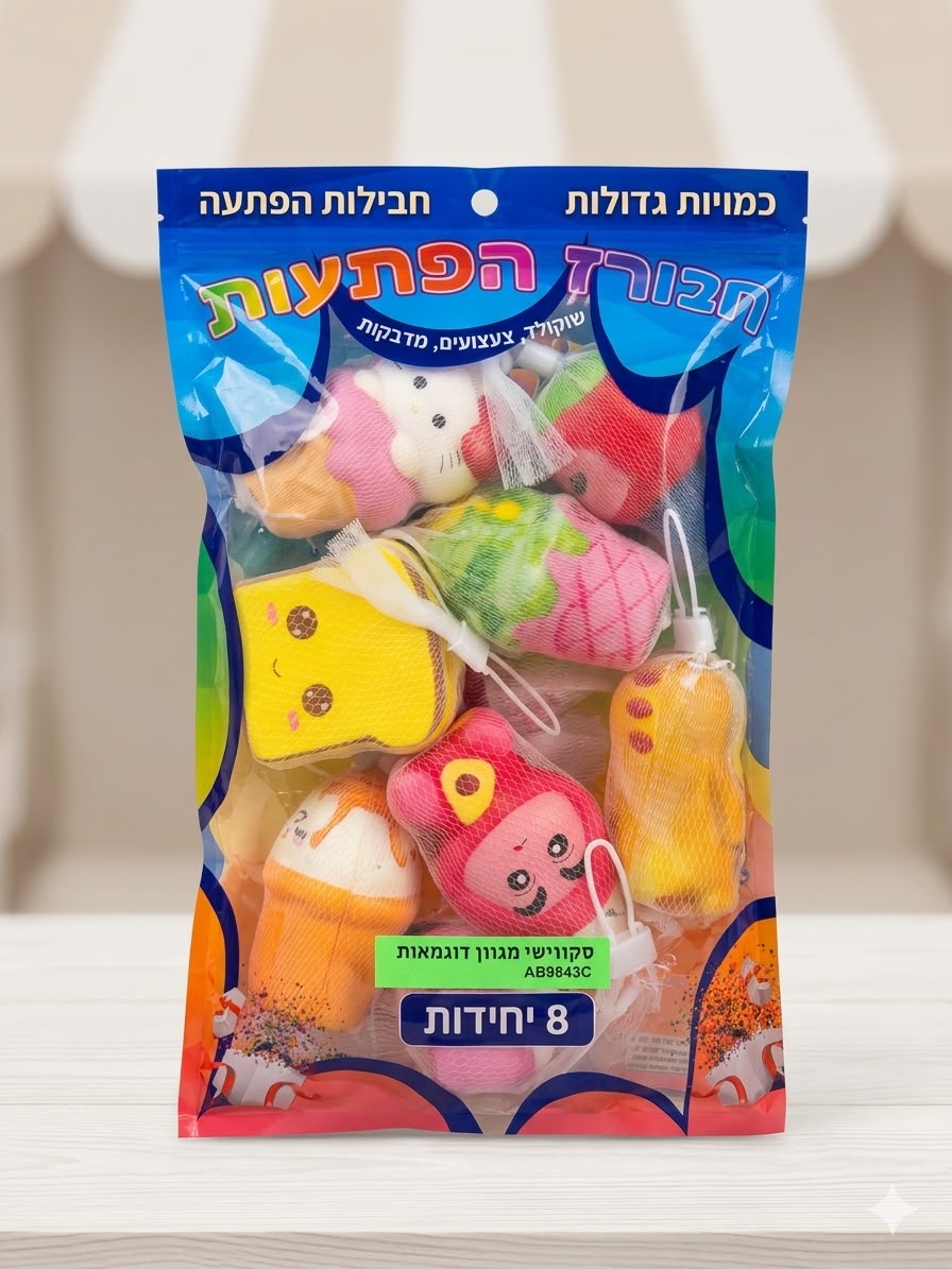 !!!מארז 8יח סקווישי מיקס דוגמאות נדיר9843C/1-12