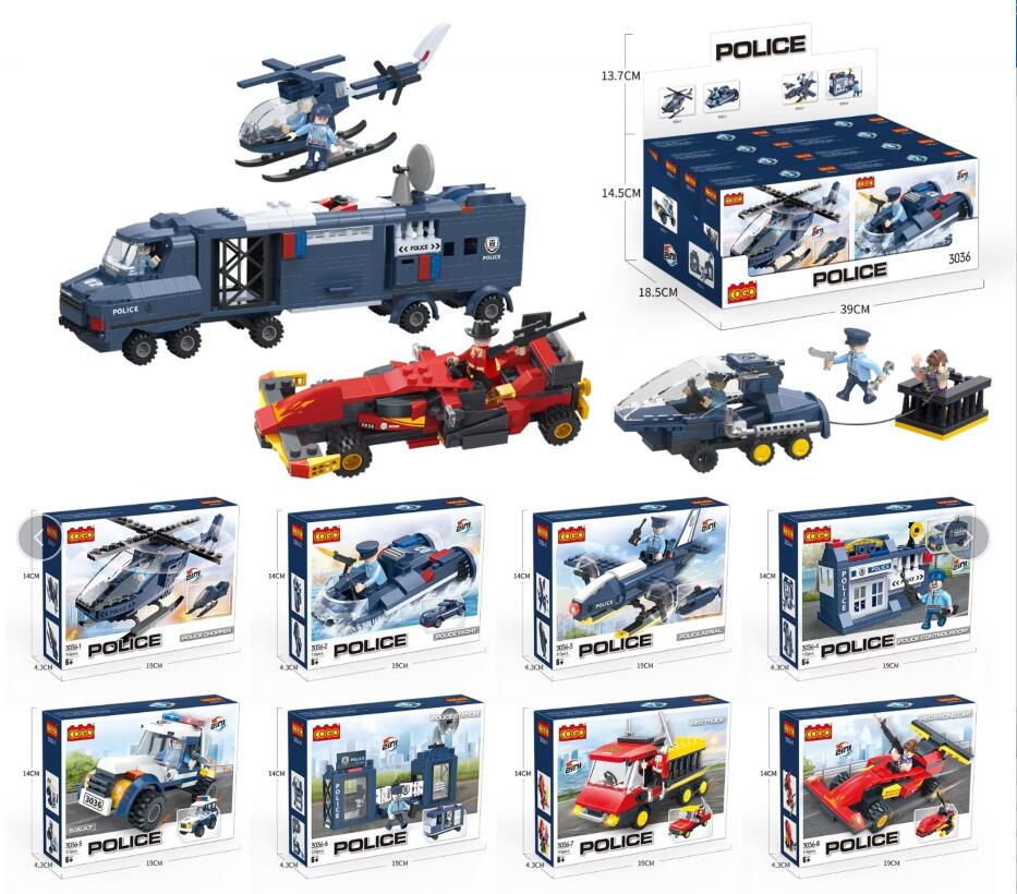 לגו קוגו (116-123חל)משטרה מעורב דגמים 3036/1-8