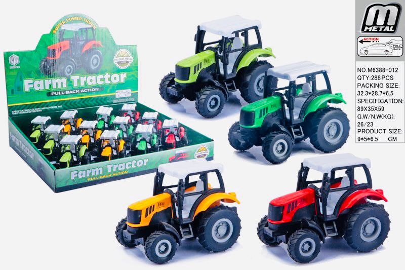 *אוטו טרקטור מתכת דיספליי6388/288/1-12