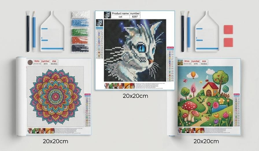 יצירה ניטים מפואר (20*20) גדול חדש3266/360/1-24