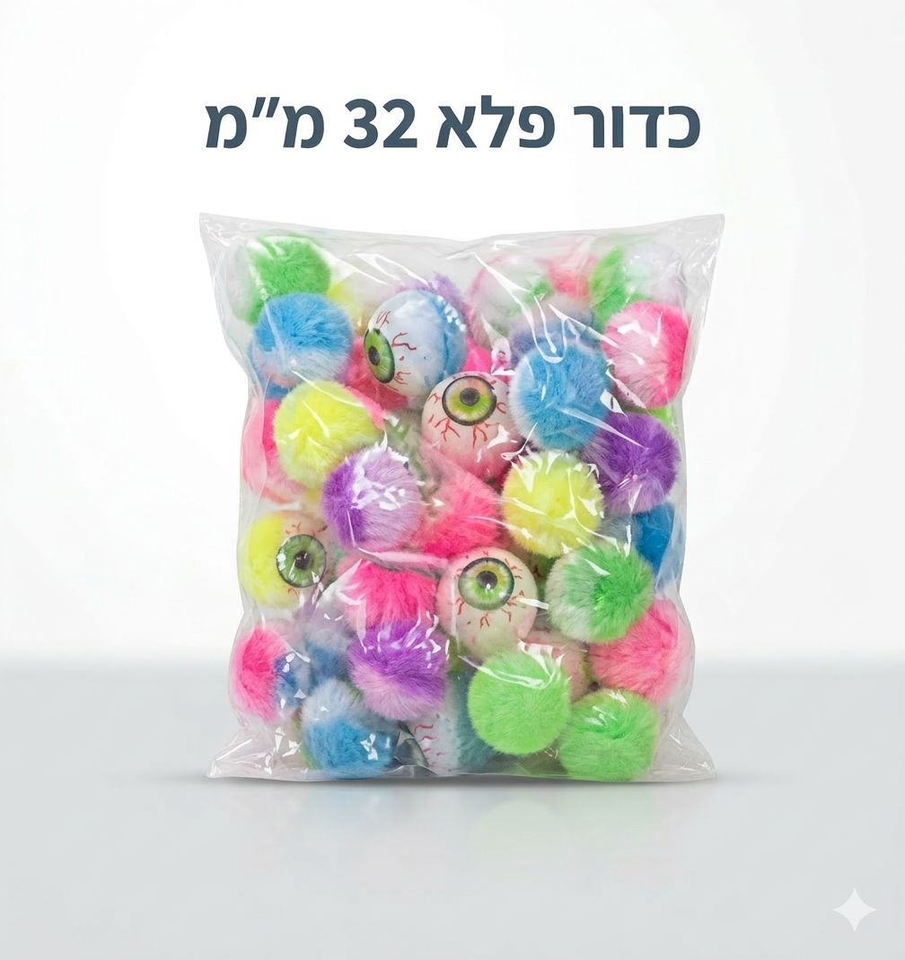 !!כדור פלא 32ממ דגם עיניים חדש7494-4/1-100