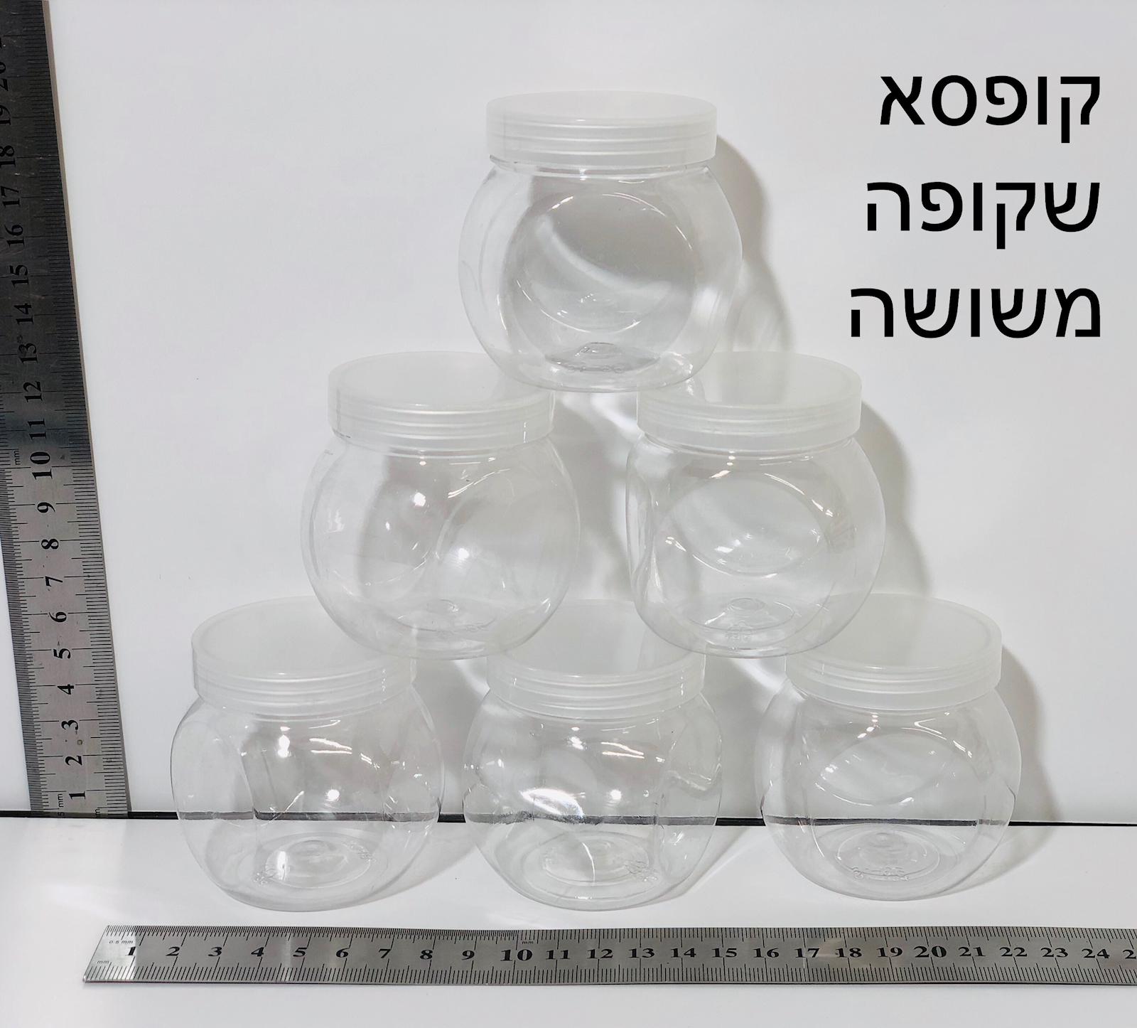 !!קופסא עם מכסה שקופה משושה5346B/600/1-12