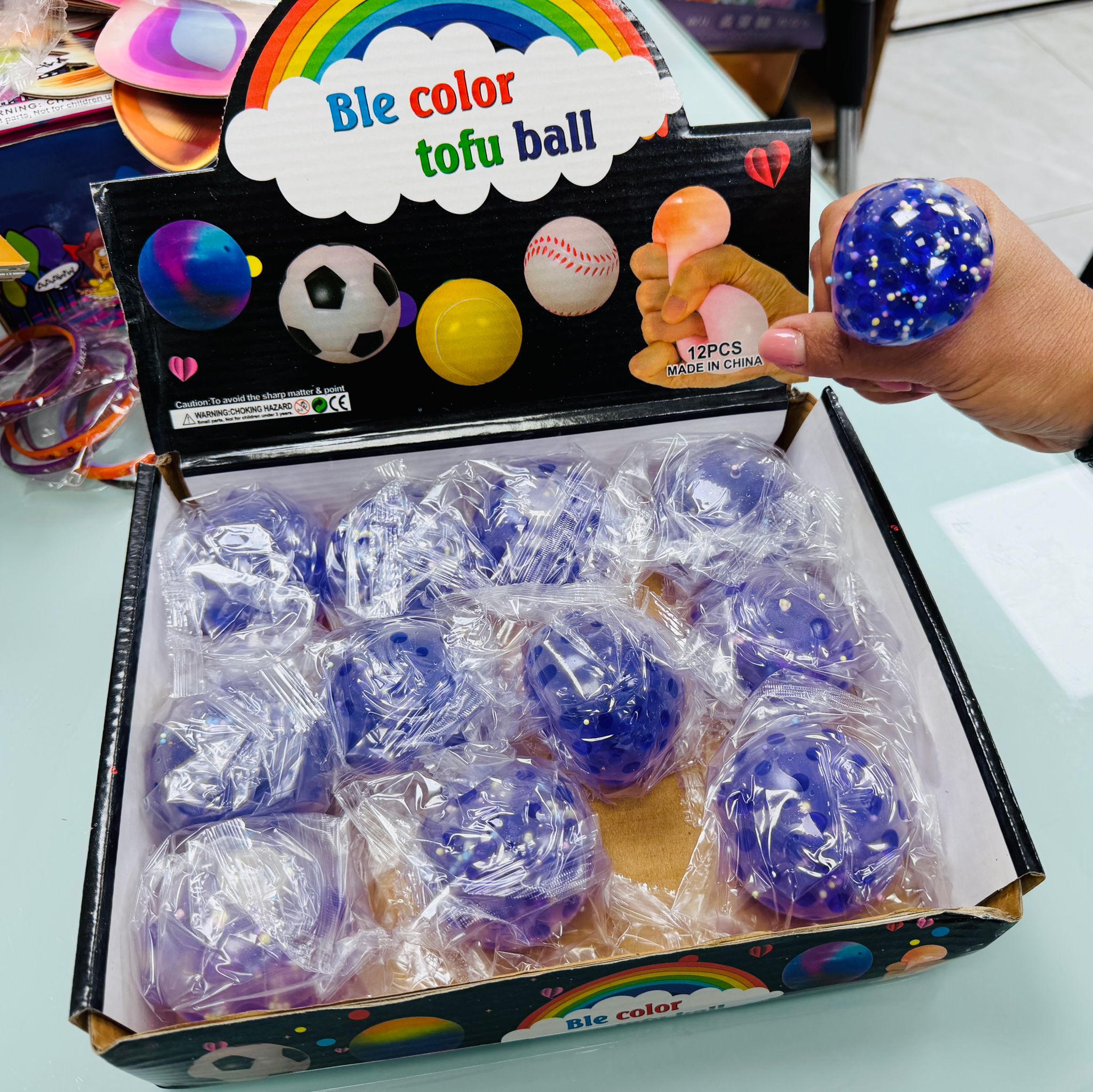 סקוויזי אורביז/ענבים (כ-6סמ) מיקס חדש3216A/288/1-12