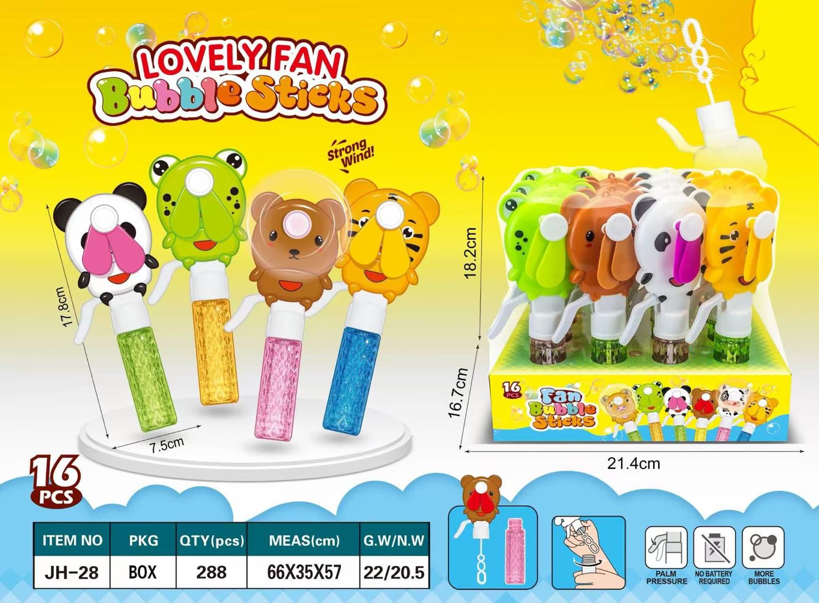 בועות סבון מאוורר חיות0216A/288/1-16