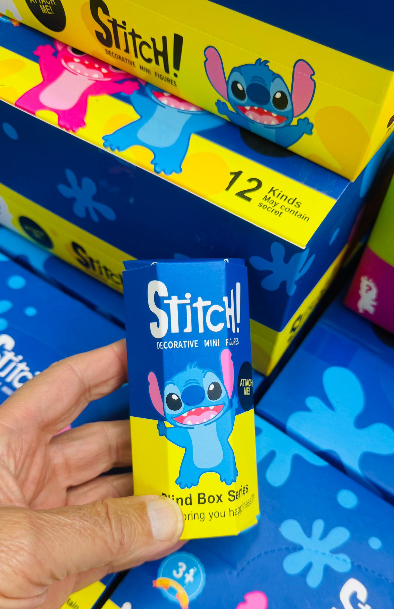 קישוט אוספים עכבר כחול בקופסא דיספליי9080/1-12