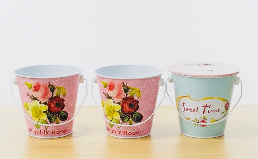 דלי מתכת עם מכסה מיקס1942/1-48