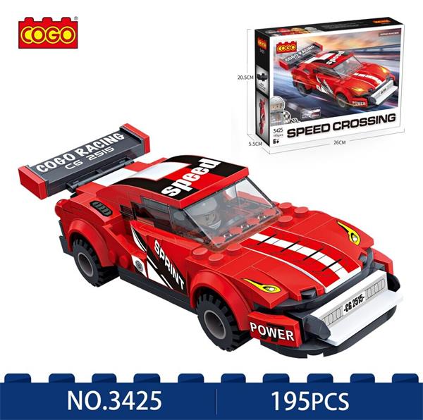 לגו קוגו (195 חלקים)אוטו מירוץ אדום  3425/36/18