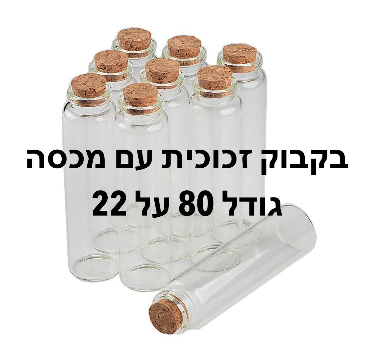 לבית בקבוק זכוכית (80*22ממ) קופסא75848/1200/1-12