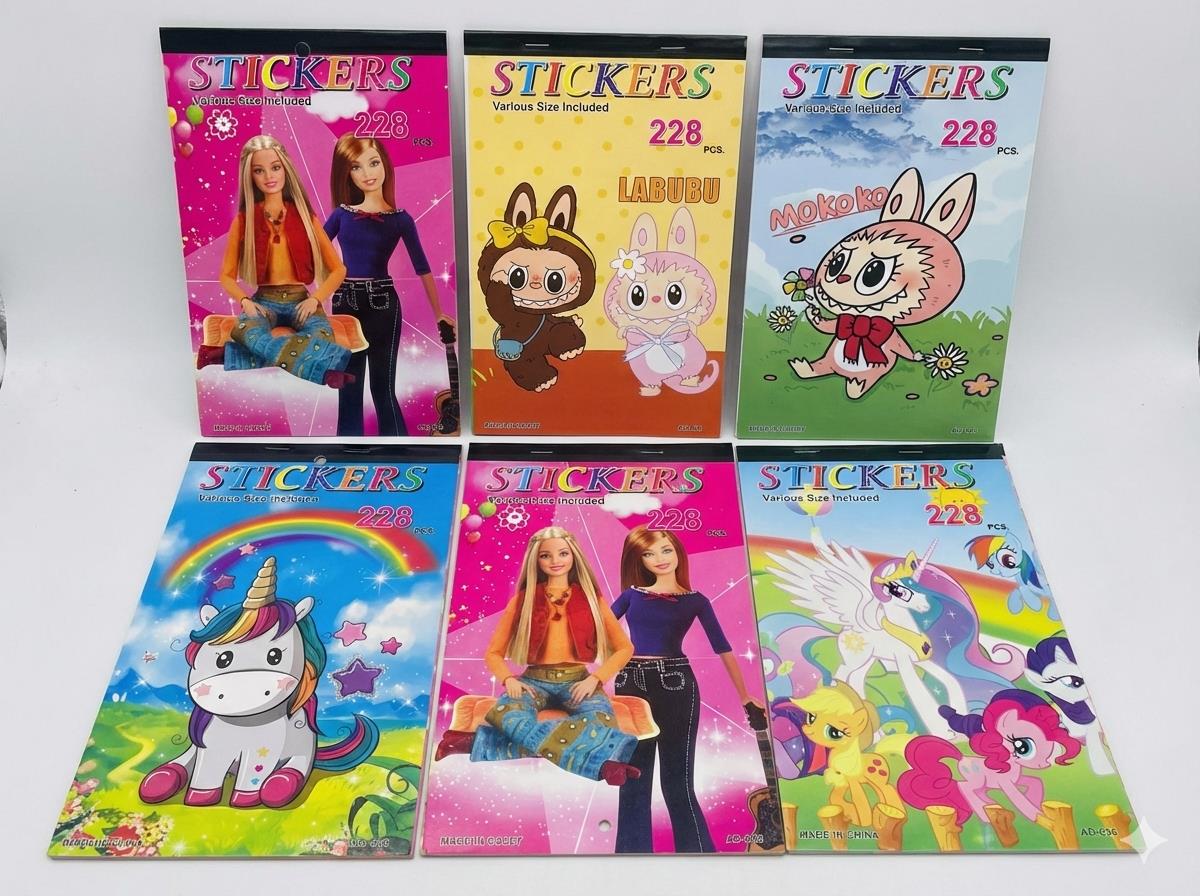 אלבום מדבקות (228יחידות) מיקס חדש9705/240/1-12