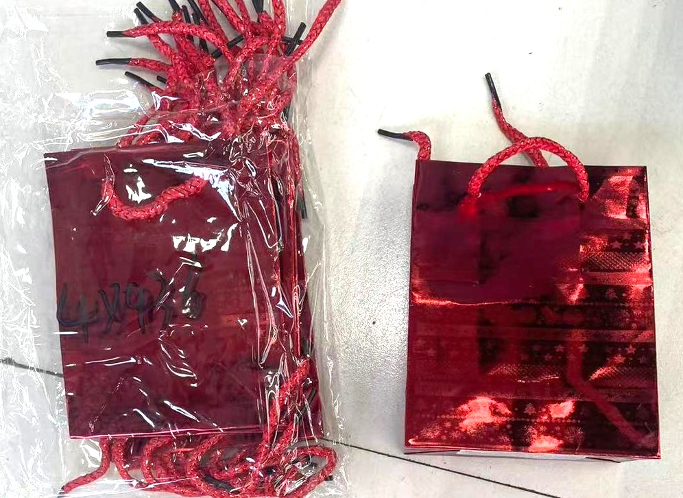 !!!שקיות אדומה לייזר (10*15) מיני3328/936/1-12