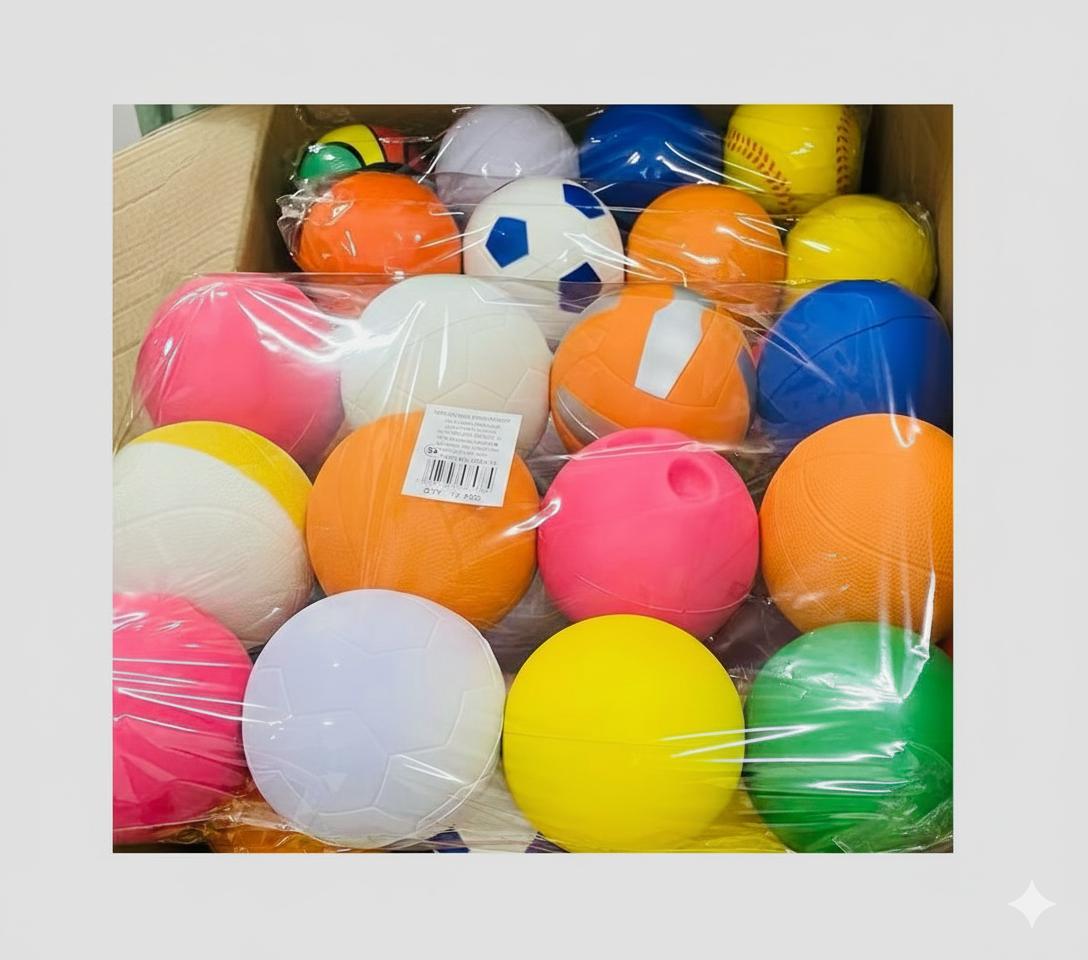 כדור ספוג (10סמ) חדש מיקס8576/300/1-12