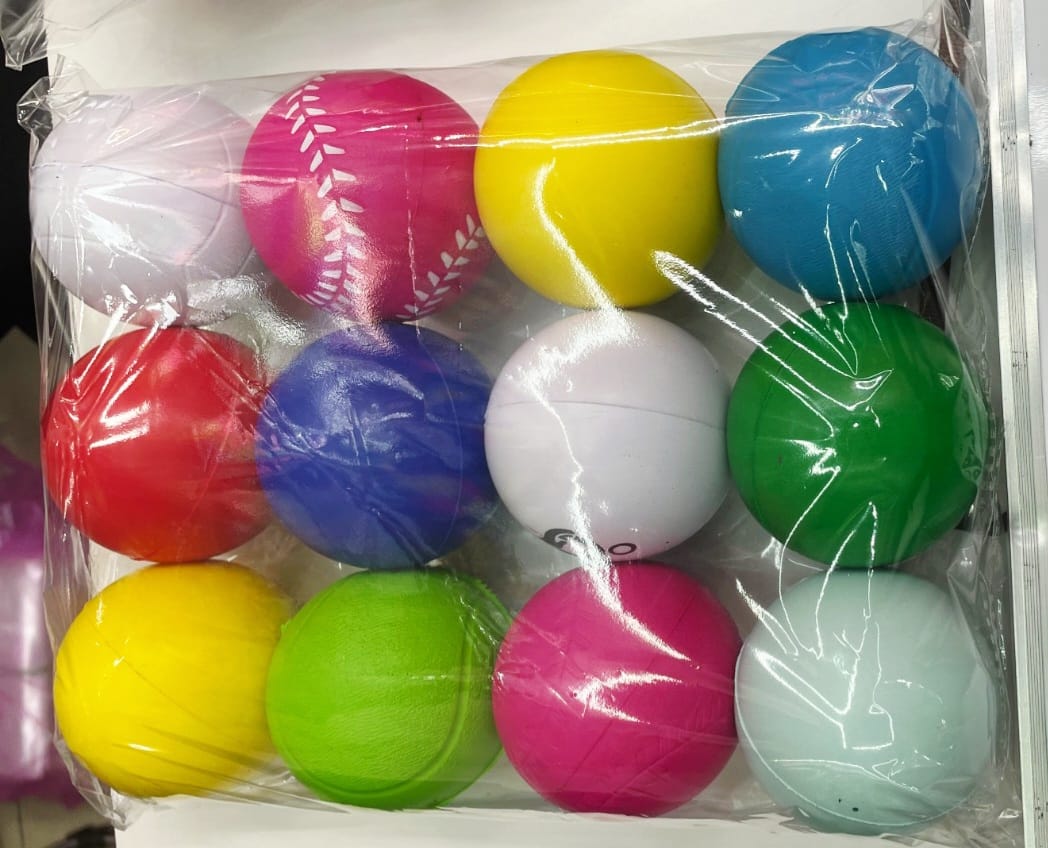 !!כדור ספוג (63ממ) דוגמאות9391/504/1-12