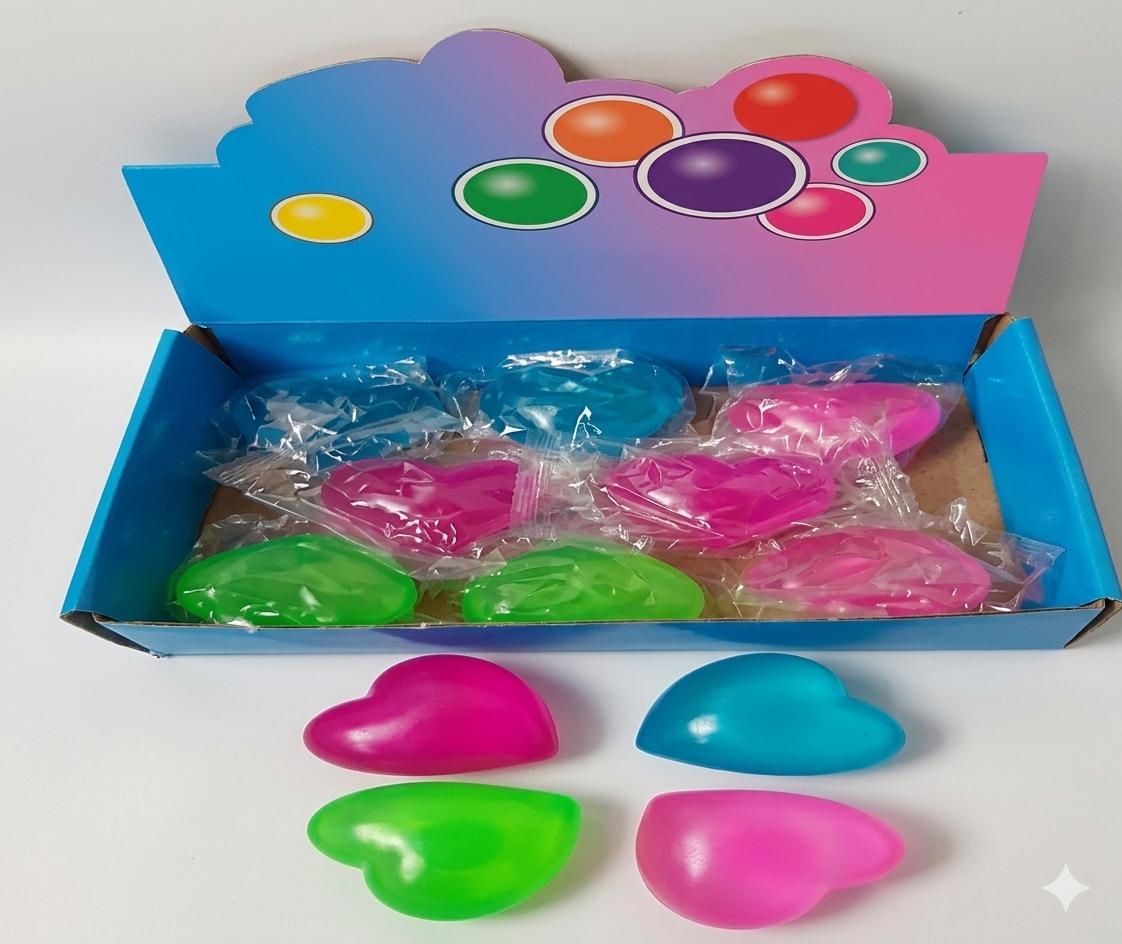 סקוויזי קרח שקופים לבבות מיקס0121/288/1-12