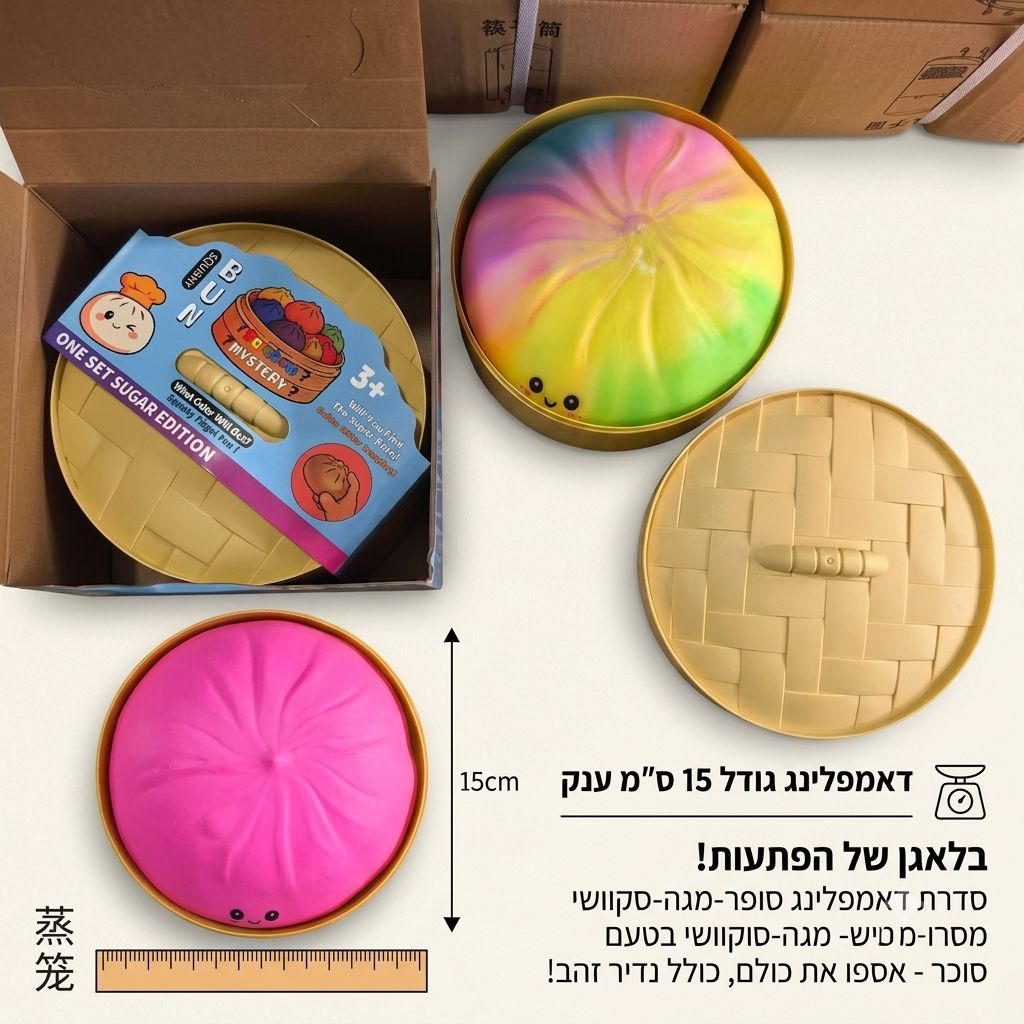!!!דאמפלינג ענקקק נידו צבעי הקשת (15סמ) דיספליי2094/1-24