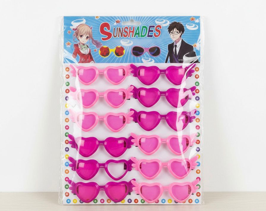 יומולדת משקפי מסיבות דגם לבבות8079D/1-12