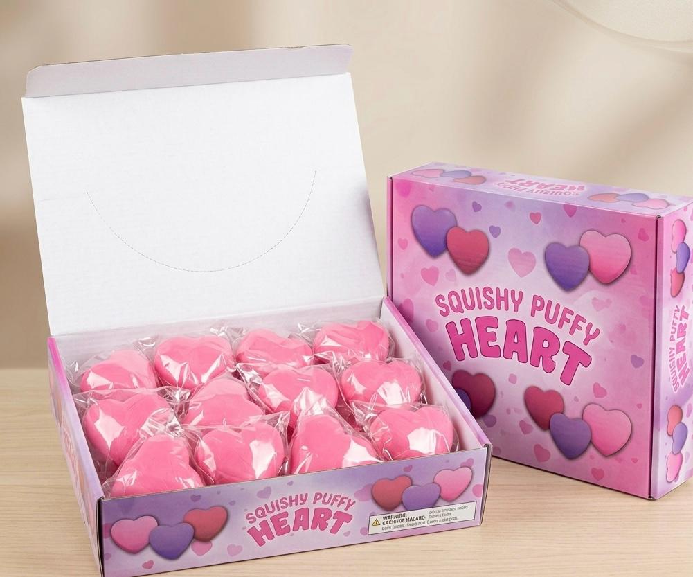 סקוויזי נידו לבבות צבעים דיספליי3225/384/1-12