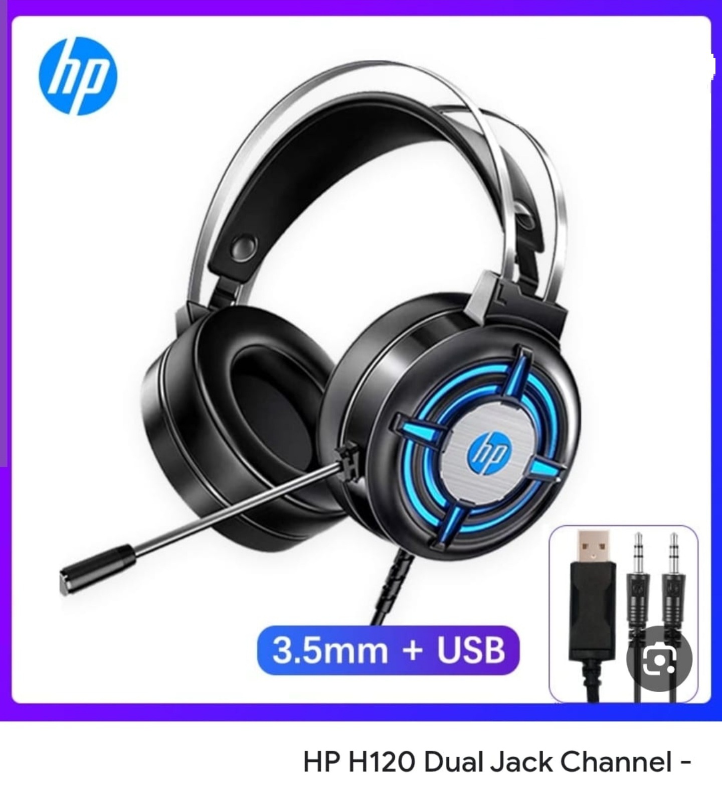 אוזניות גיימינג hp h120