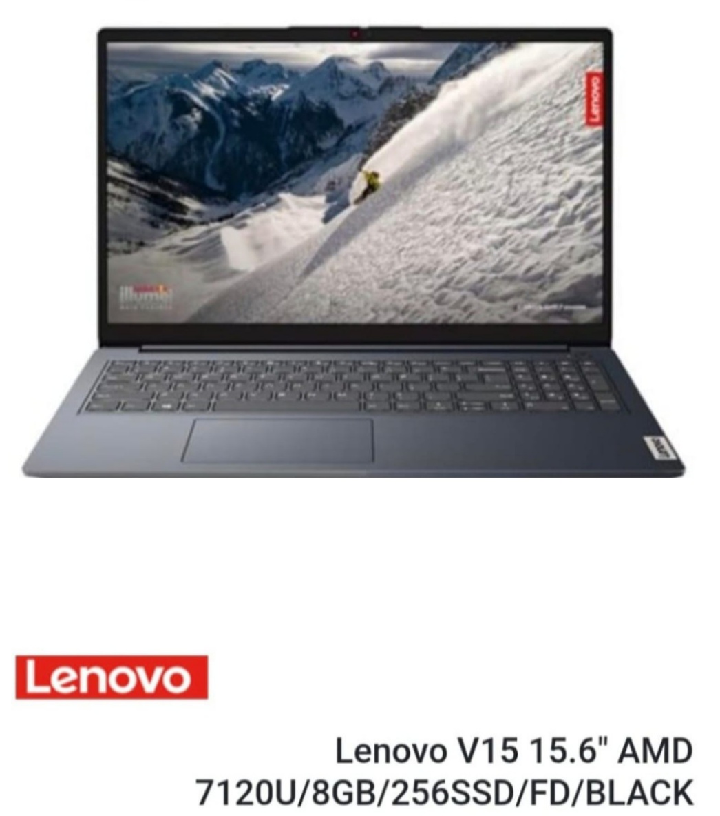 מחשב נייד lenovo v15 15.6 7120u 256ssd 8g fd 1y