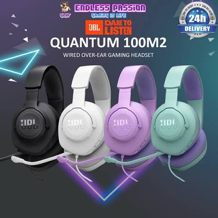 אוזניות גיימינג jbl  quantum100 m2