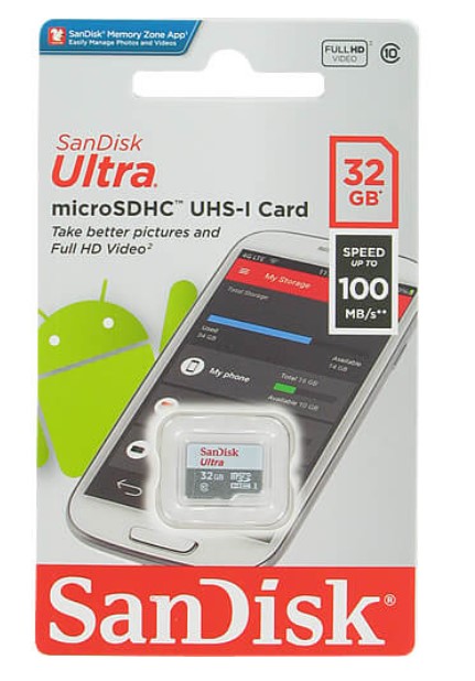 כרטיס זיכרון 32g micro sd ultra  sandisk