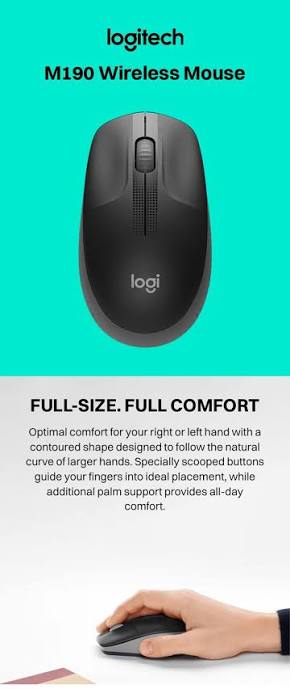 עכבר אלחוטי גדול  Logitech m190