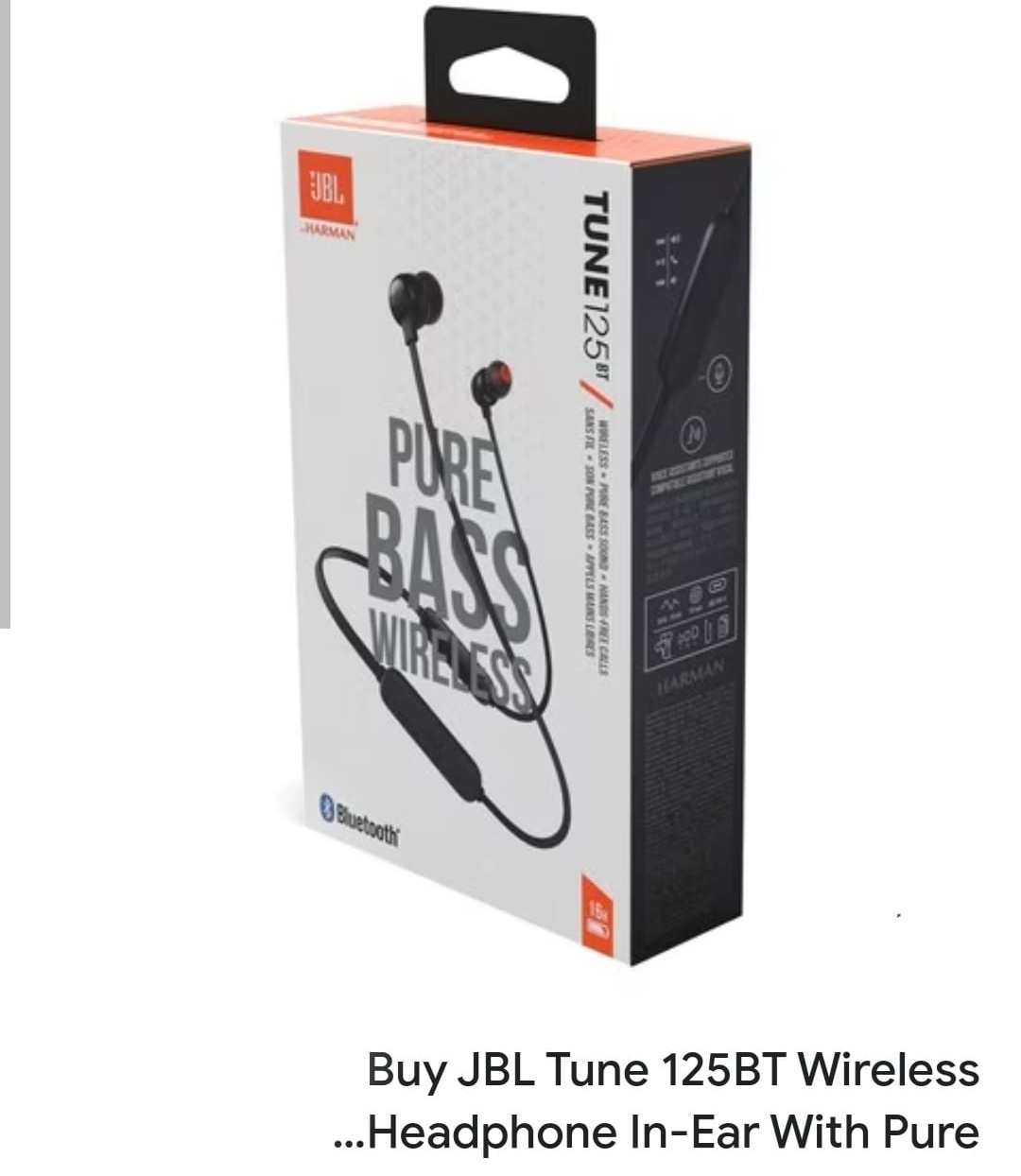 אוזניות בלוטוס ספורט jbl tune 125bt