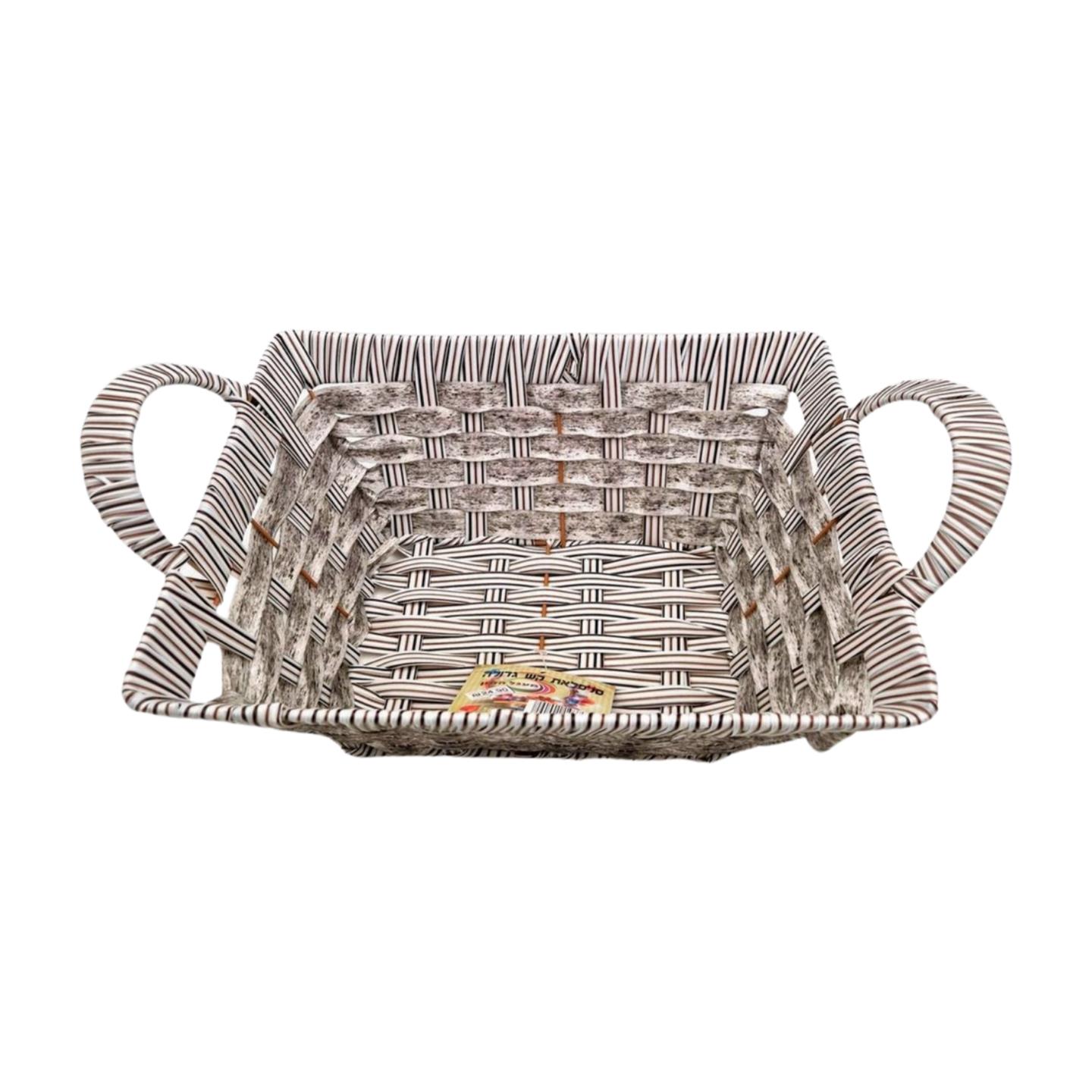 סלסלת קש מרובעת גדולה