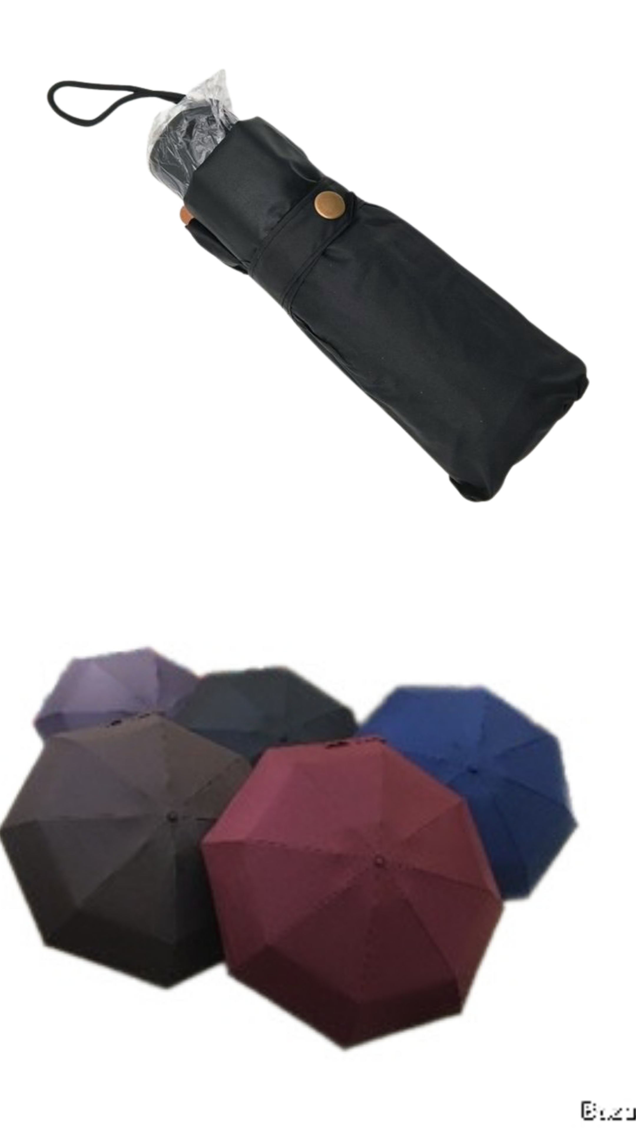 מטריה גדולה מתקפלת 55ס"מ מיקס צבעים (60בקרטון)