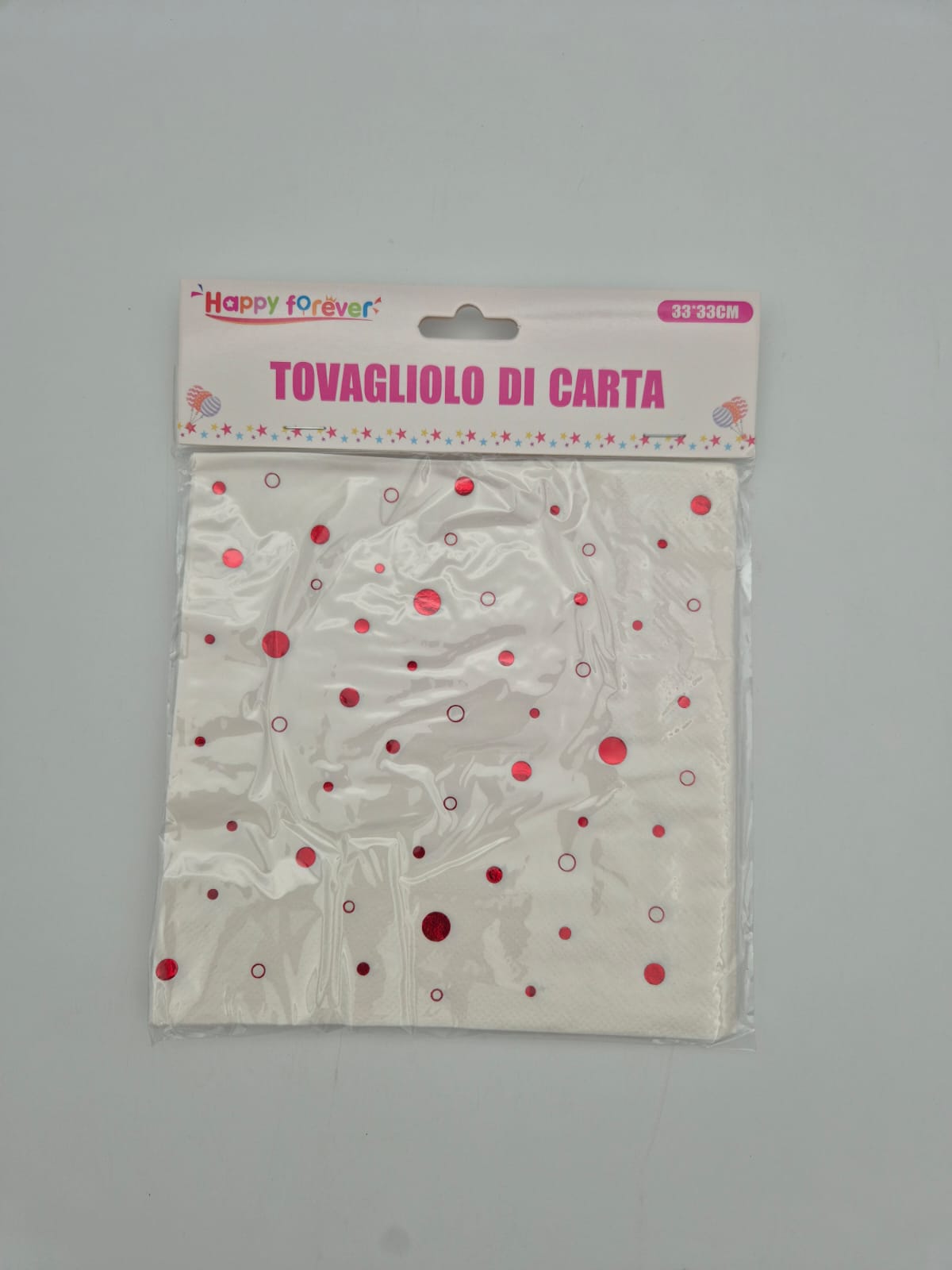 מפיות נייר נקודות אדום דגם214097 (12 יח' במארז)