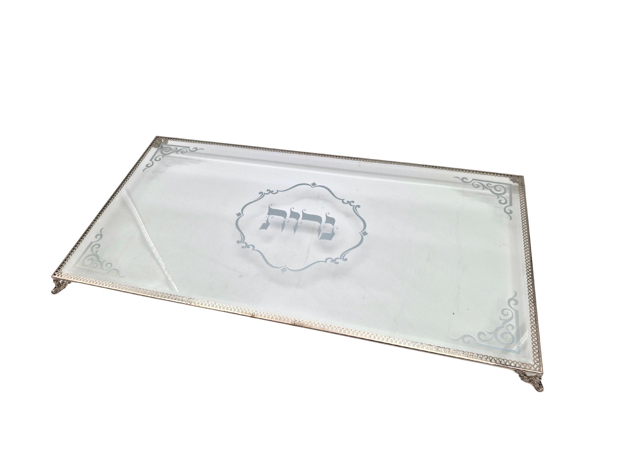מגש זכוכית דקורטיבי לנרות 25/50