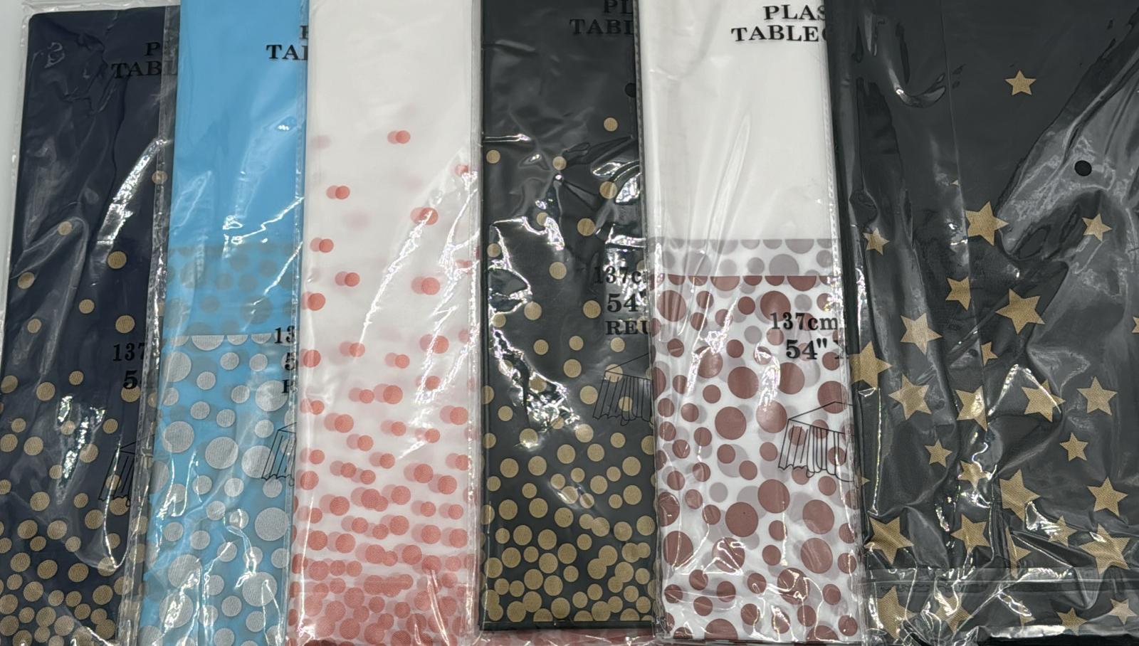 מפות ניילון עם נקודות מיקס צבעים