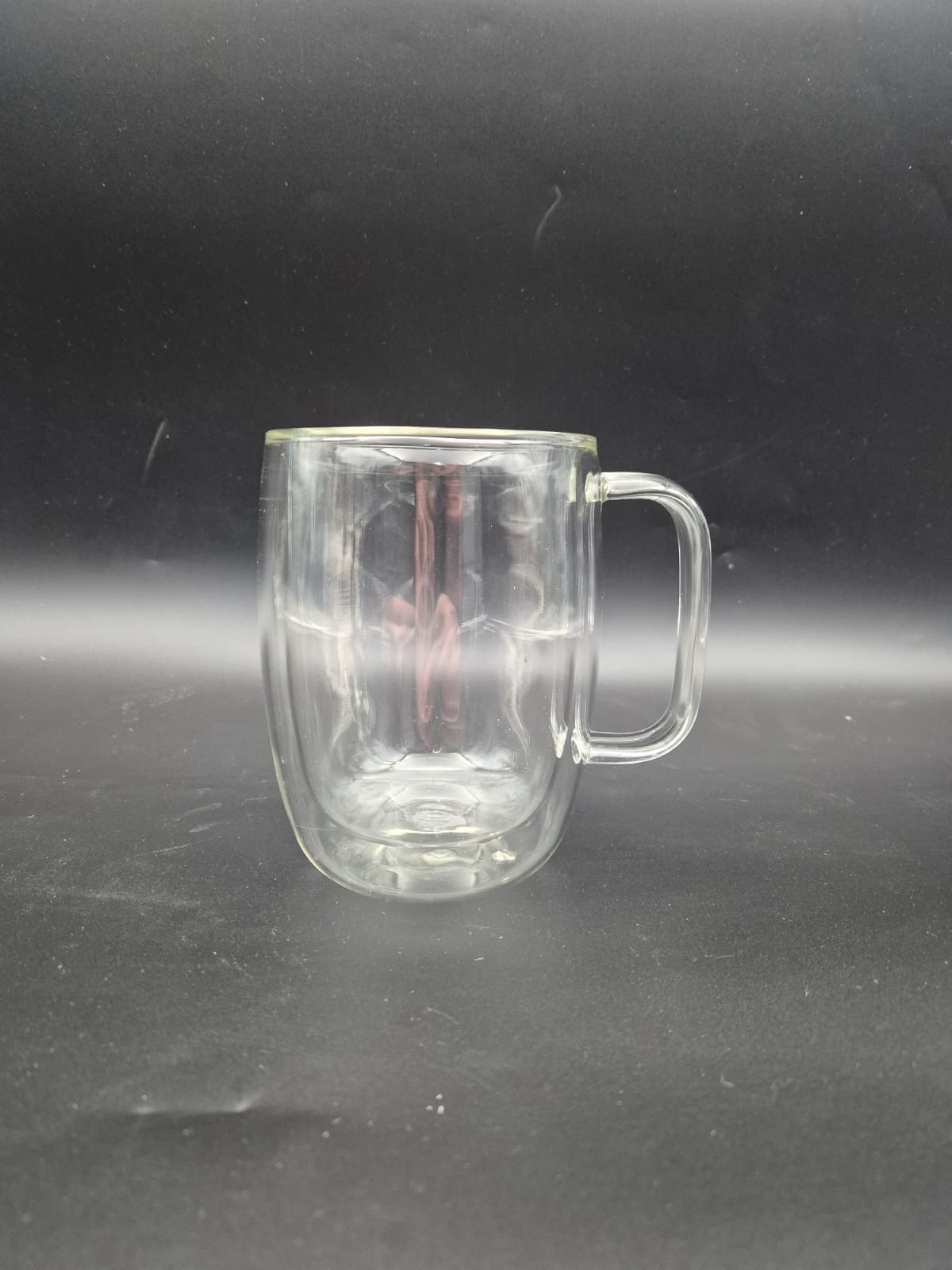 כוס זכוכית כפולה עם ידית (80בקרטון)