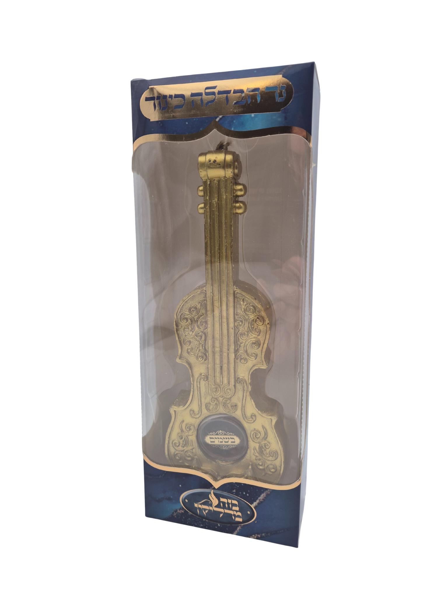 נר הבדלה כינור פרמיום גדול צבע זהב