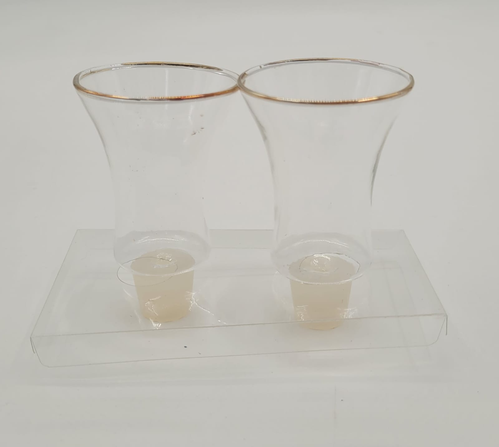 זוג כוסיות מעוטרות דגם כלנית (24 זוגות במארז)