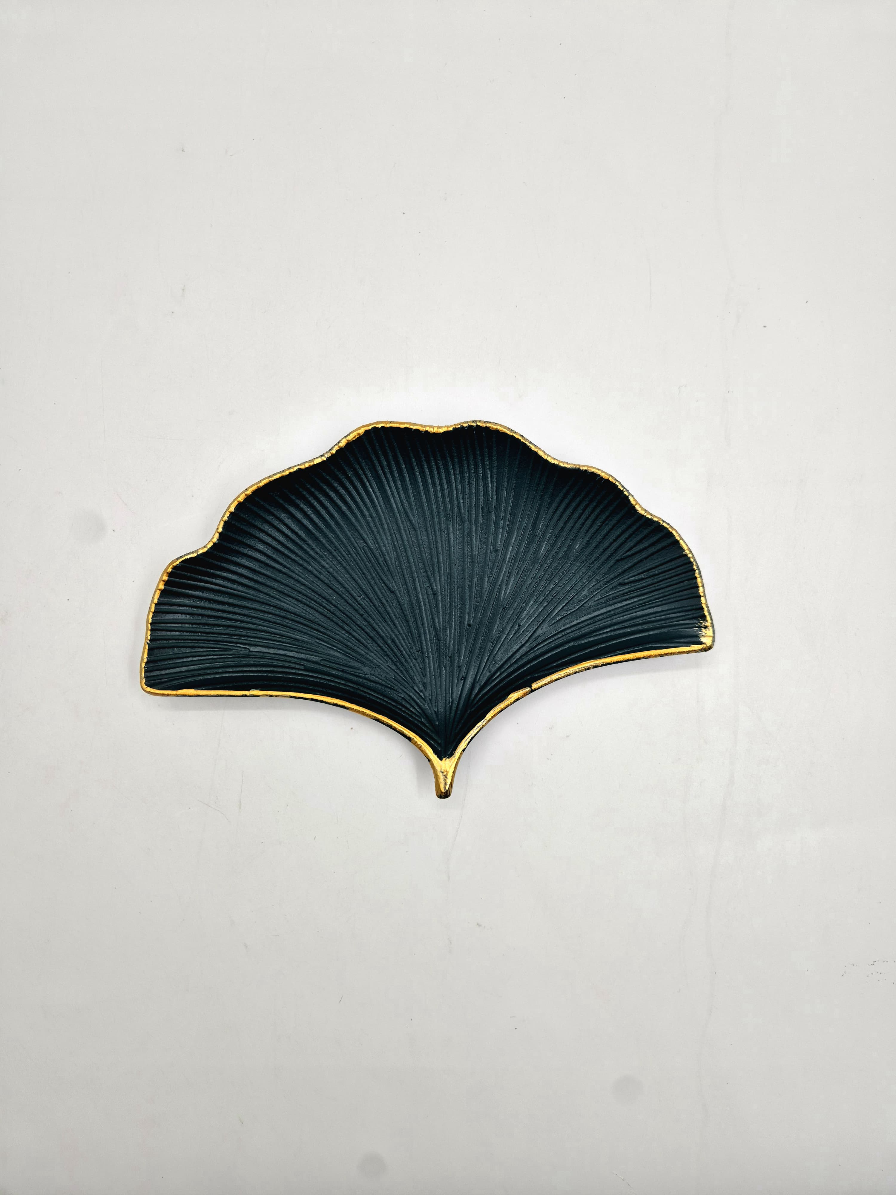 מגש דקורטיבי דגם צדף ירוק 